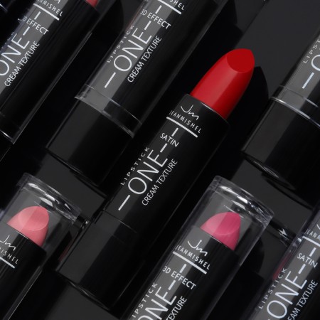 Lipstick Jeanmishel Satin Cream Texture tone 13 red, 14 g