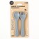 A set of children's cutlery, fork and spoon M&B (silicone), gray