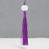 Textile suspension, plastic "Brush. Lotus" Violet 1.2x2.7x14.5 cm
