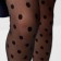 Teenage tights "large peas", black color, height 158-164 cm