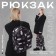 Backpack School Textile Teddy, 42x14x28 cm, black color