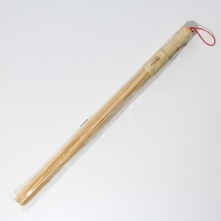 Massage broom for a bathhouse with thick rods "with light steam", 57 cm-5