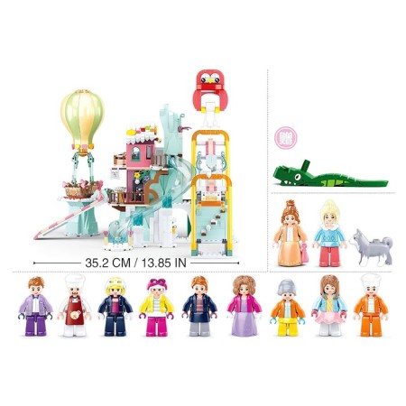 Designer Pink Dream "Ski -Summary Base", 1065 parts-1