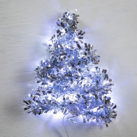 Girland "Mishura" 1 m Rosa, IP20, silver thread, 22 LED, 5 layers, D = 5 cm, glow white, CR2032X2