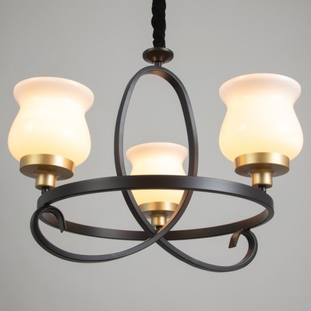 Cante "Country" 3x40W E27 black and gold 50x50x50 cm Bayerlux-2