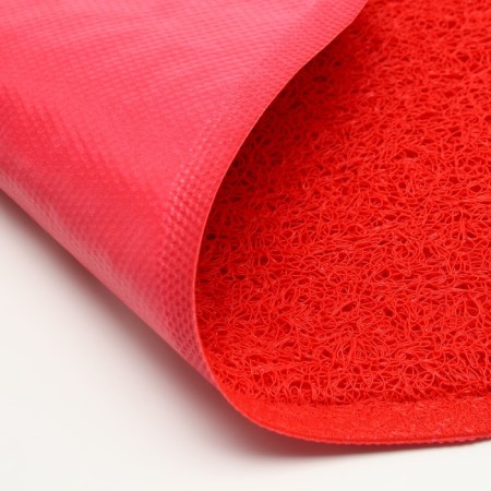 2-in-1 rug for a bowl/animal toilet "Paw", 40 x 30 cm, red-4