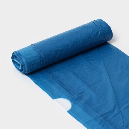 Garbage bags with tie luxury ties, 50 l, 25 μm, 50 × 70 cm, PVD, 10 pcs, blue color, mix-2