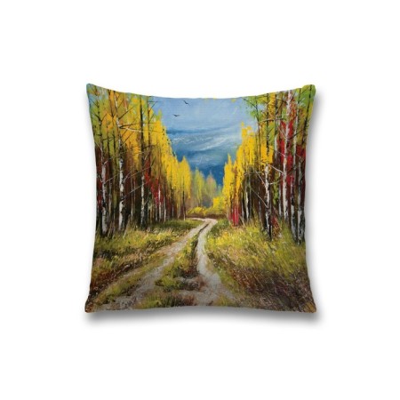 Decorative pillowcase "Forest route", on a zipper, size 45x45 cm
