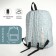 School backpack on lightning from textiles, 3 pockets, blue color