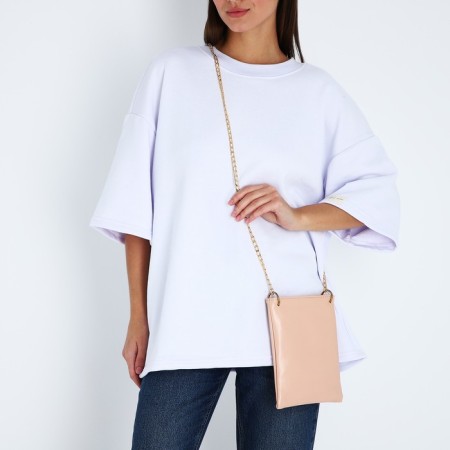 Bag Cross-Bodi with a zipper, pink color-4