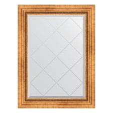 Mirror with engraving in the baguette frame, Roman gold 88 mm, 66x89 cm