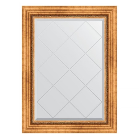 Mirror with engraving in the baguette frame, Roman gold 88 mm, 66x89 cm