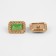A set of metal buttons on the leg, 18 × 21mm, 3 pcs, green/gold color