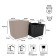 Rato Low Kashpo, 2 subjects: internal and outer capacitance, 37 and 64 l, the color of the mocha