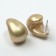 Earrings plastic "drop" smooth mini, beige color