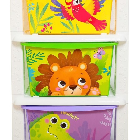 Baby chest of drawers "Friendly animals", 3 sections-5