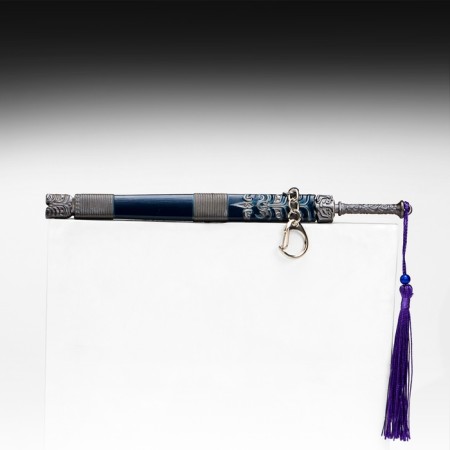 Souvenir weapon suspended mini "anime sword", keychain, 20 cm, dark blue-1