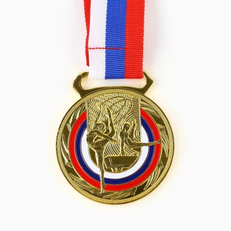Medal thematic 194 "Gymnastics", gold, d = 5 cm-1