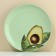 Ceramic plate "Avocado", 22.5 cm, green color