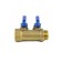 Aquasfera Collector 9026-01, 3/4 "x16 mm, 2 outputs, external threads with ball valves, 35 mm