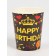 A set of paper utensils "Happy birthday", set 12 pcs., Black color