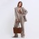Bag Women's Tout with zipper, brown color