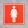 Sticker pointer "Women's toilet" 18 × 18 cm, red color