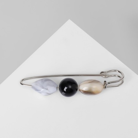 Pins "pebbles" 7.5 cm, colored in silver-2