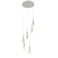 Suspension lamp ST LUCE. SL405.103.06. Bochie. 6x7 W, LED, 3000K, 2100 LM, 35x35 cm, chromium color
