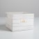 Gift box for flowers with PVC lid, packaging, "for you", 17 x 12 x 17 cm