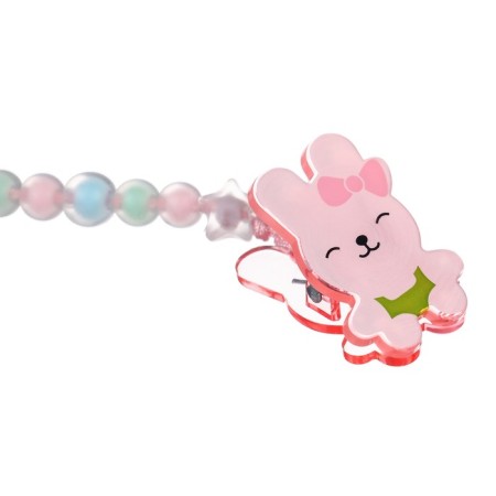 Holder for the nipple - dummy "bunny", pink color-3