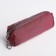 A backpack with a zipper, 5 outer pockets, pencil case, burgundy color