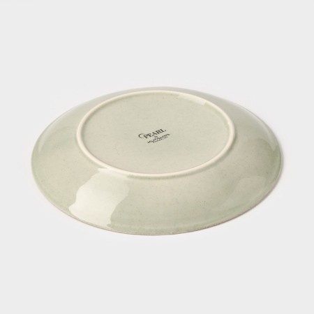 Pearl plate, d = 25 cm, mint color, porcelain-3