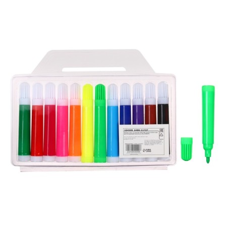 Felt -tip pens, 12 colors, Jambo, thick, ventilated cap-1