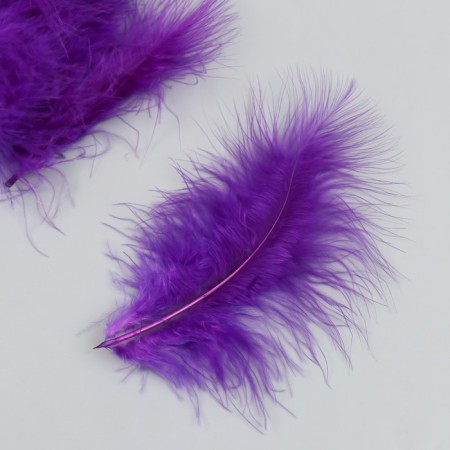 A set of decorative feathers "needlework", 20 pcs (purple), pen length 13-16 cm