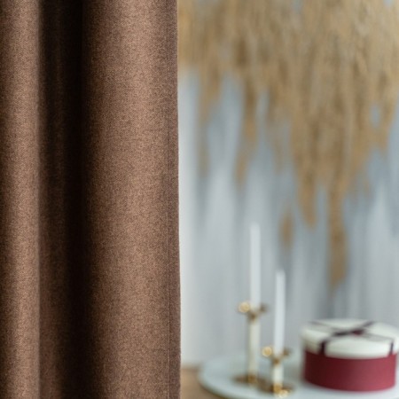 A set of curtains with Laura catching, size 2x200x270 cm, brown color-2