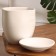 Flower pot "Brashia" white with silver 3.5 liters