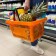 Consumer plastic basket 20 liters, orange color