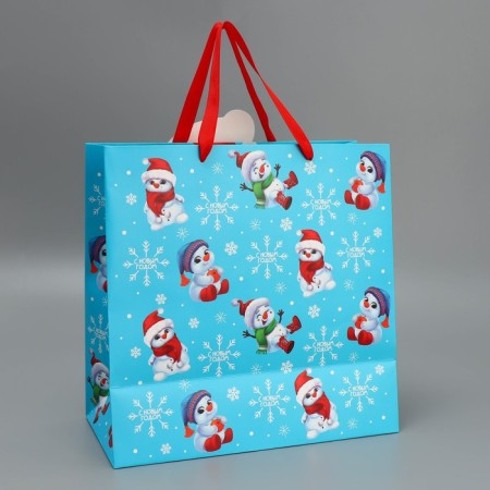 Gift package "Snowman", 30 x 30 x 15 cm, new year-4