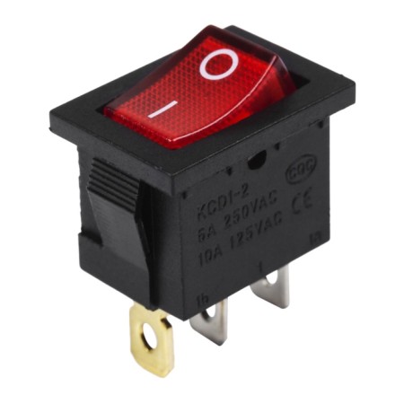Klavim 24V 15A (3C) on-off switch Red with mini rexant backlight