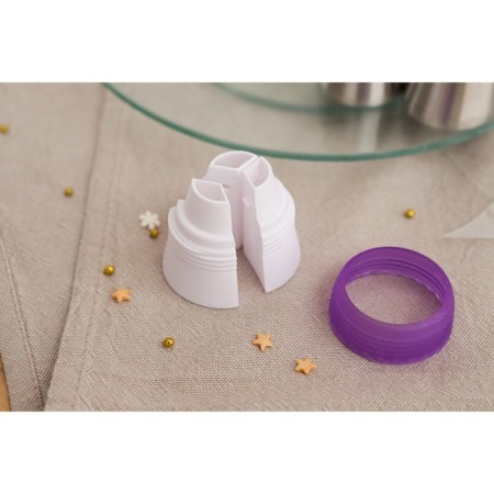 Confectionery set 12 items: 8 nozzles d = 3.7 cm, adapter d = 4 cm, 3 bag 22 × 32 cm, mix nozzles-7