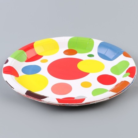 Paper plate "Circles", in a set of 6 pcs., 23 cm-1