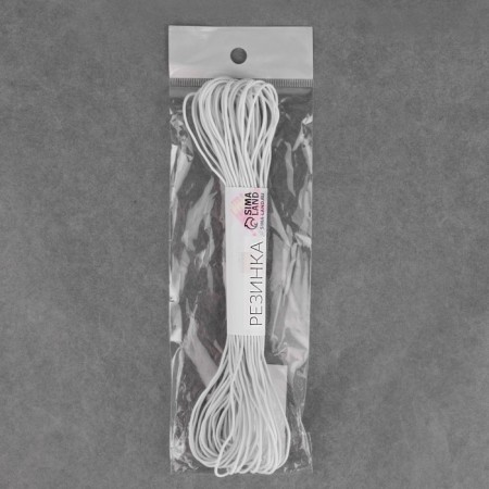 Hat elastic band, 1 mm, 10 ± 0.5 m, white color-2