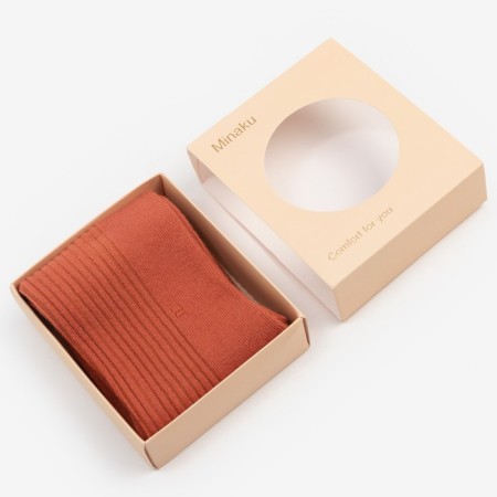 Women's socks minaku orange color, size 36-39 (23-25 ​​cm)