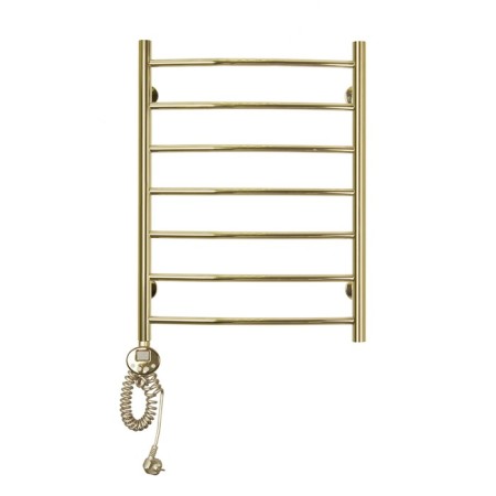 Domoterm electric heated towel rail "Calipso" P7, 500x700 mm, left, gold-1