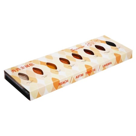 Watercolor paints, mother -of -pearl, + brush, in a plastic box, 8 colors-1
