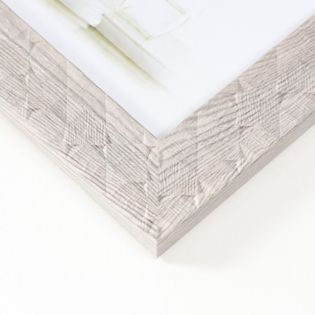 Photo frame plastic 13x18 cm "Rombs. Texture of wood" gray 21.5x16.5 cm-3