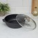 Frying "granite Star", 2.4 l, d = 26 cm, h = 7.5 cm, glass cover, anti -stick coating, black color black