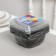 A set of plastic disposable containers, 550 ml, 12.6 × 12.6 × 6 cm, 5 pcs, black color