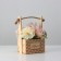 Wooden Kashpo, 15 × 12 × 9.5 (25) cm "Congratulations", handle rope, engraving